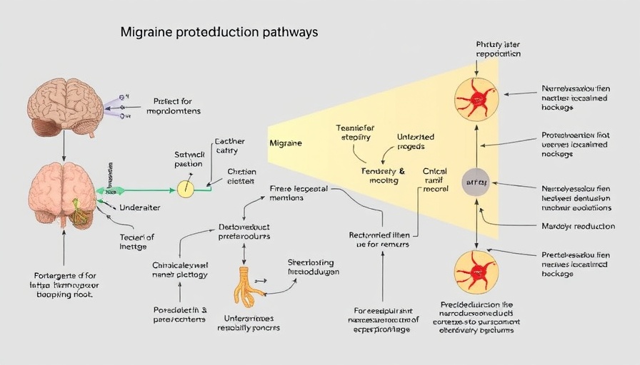 Scientific diagram on migraine-related light sensitivity pathways.
