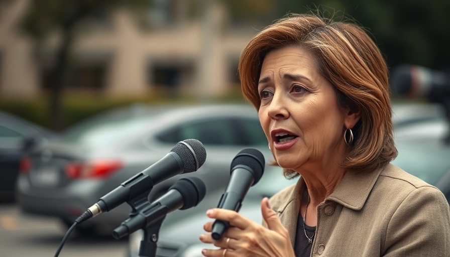 Healthcare reform news speaker at outdoor event