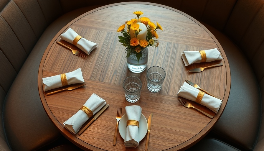 Elegant table setting for a DFW tasting menu experience.