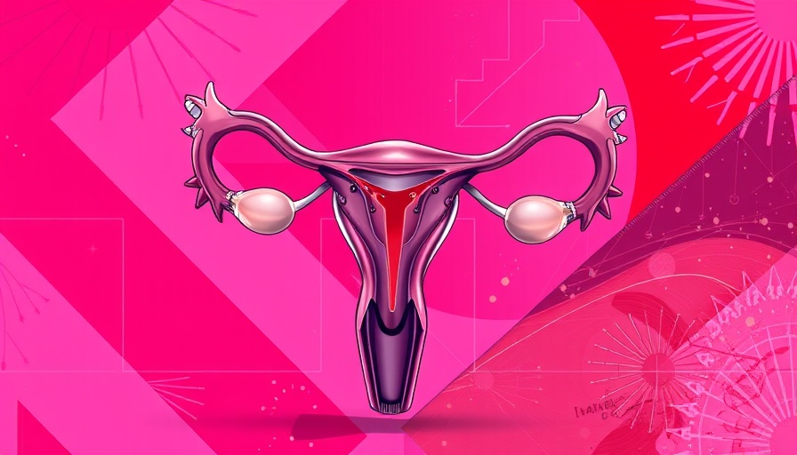 Illustration of intrauterine device on colorful background for pain relief during gyno procedures.