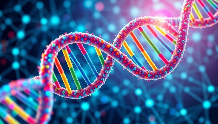 Intricate representation of introners genetic complexity with vibrant DNA strands.
