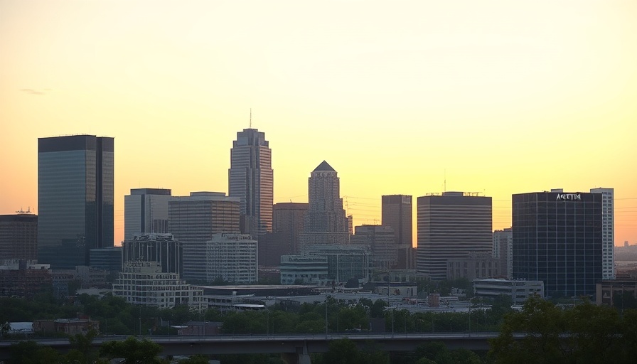 Austin skyline at sunset, highlighting tech scene transition