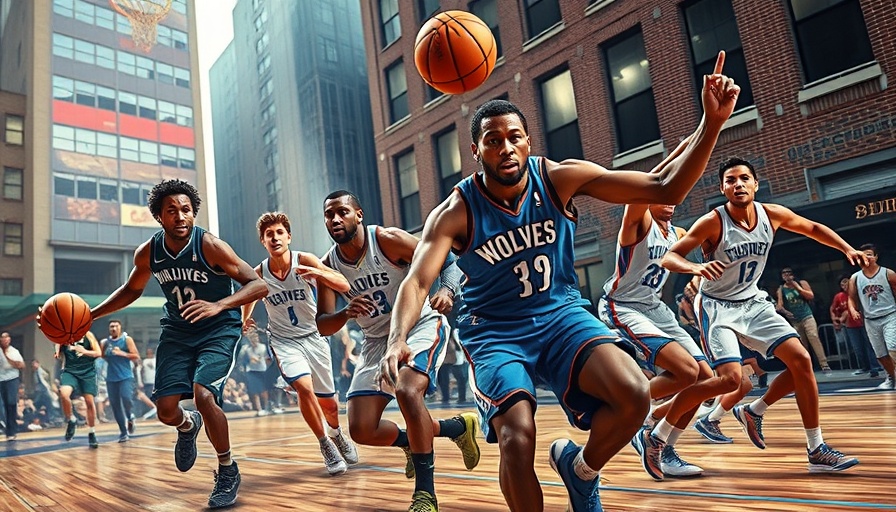 Exciting NBA poster showcasing Timberwolves vs Thunder matchup.