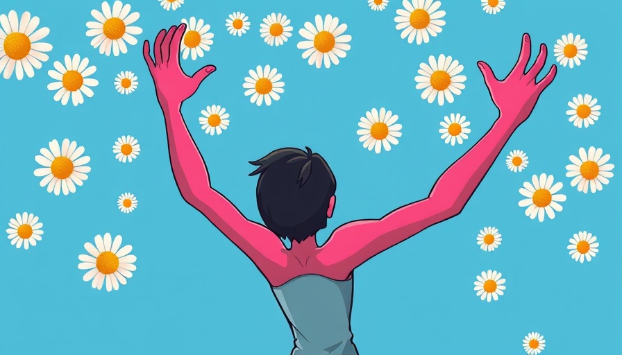 Colorful artistic illustration of manifesting with flowers.