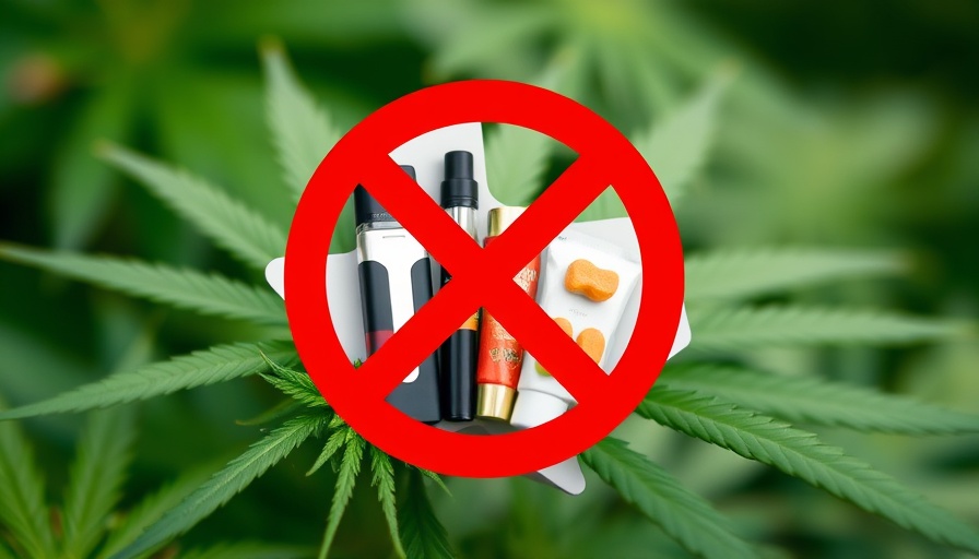 Texas ban consumable THC products conceptual image with prohibition symbol.