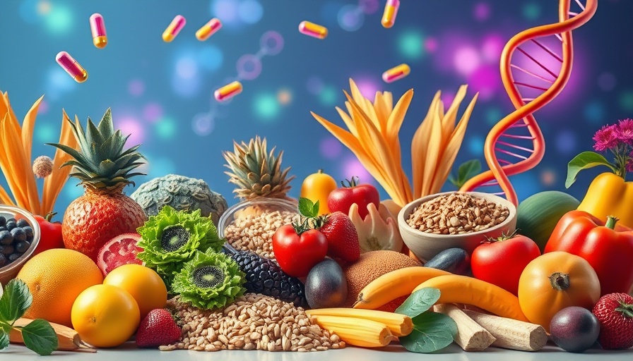 Nutritious foods and cancer therapy symbols illustrating diet and cancer therapy efficacy.