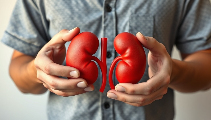 Paper kidney models held against back representing best treatments for kidney stones.