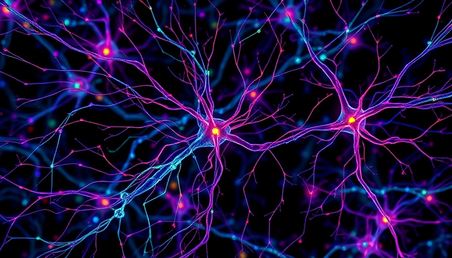 Neural pathways visualizing AAV technology for brain disorders.