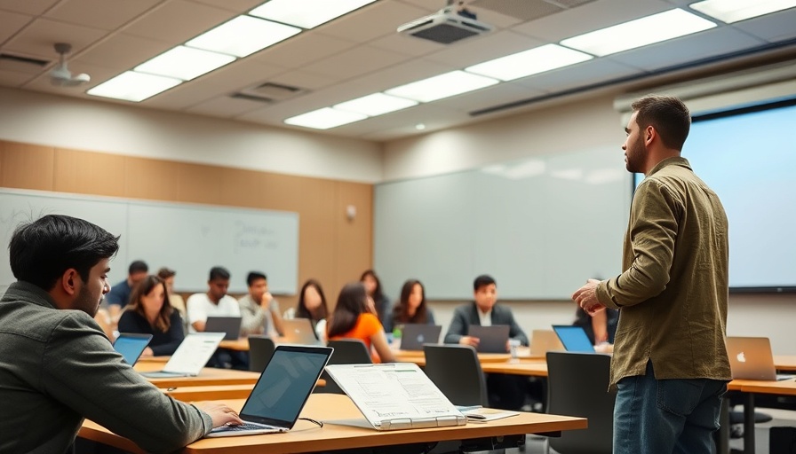 Economics majors in a classroom, discussing exam challenges.