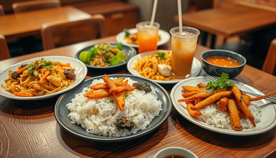 Variety of delightful Asian dishes in Sugar Land Texas restaurant.