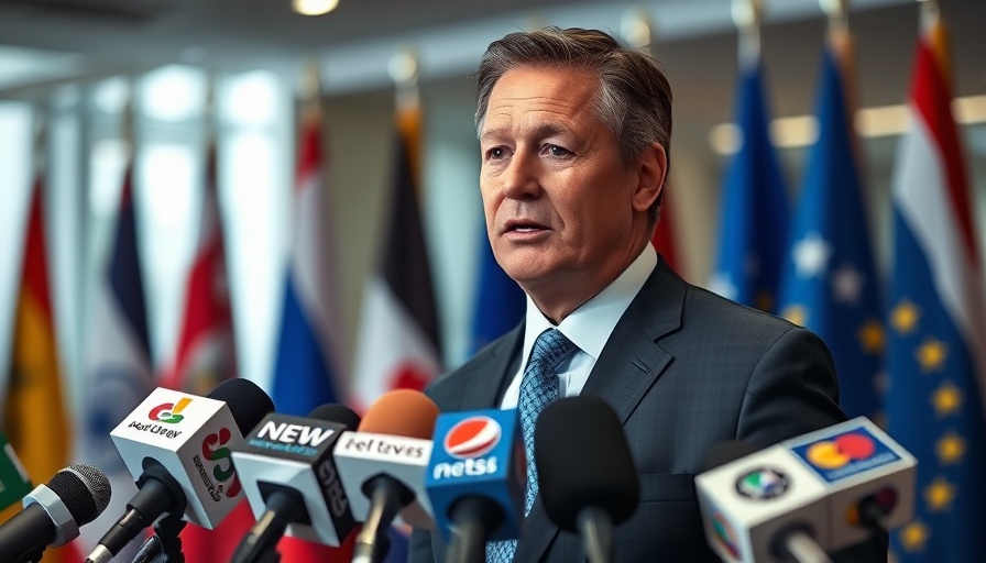 German official addressing media on military draft