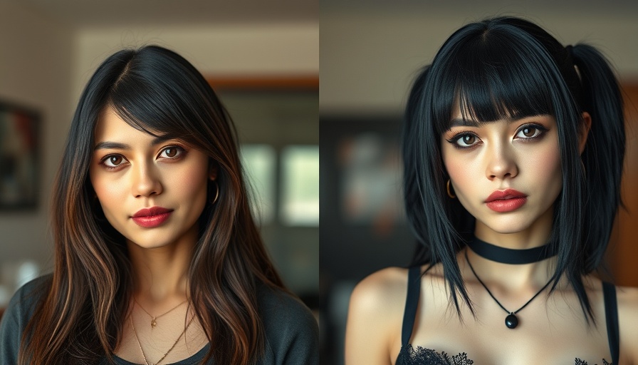Meghan Markle style pandemic hair dye comparison, contrasting hairstyles indoors.