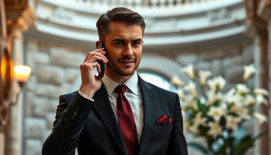 A stylishly dressed man in an elegant room, relating to current events USA.