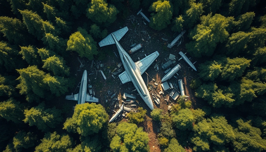 Chambers County plane crash debris in forest.