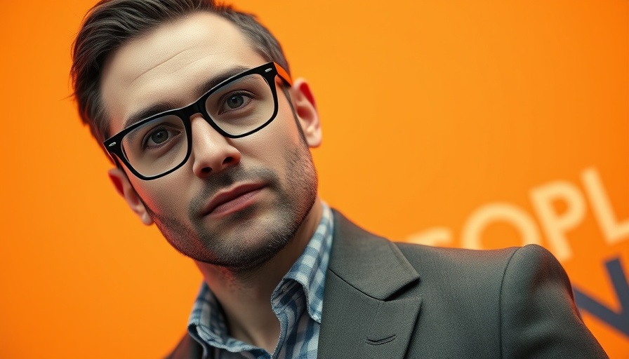 Casually elegant man at Cannes Film Festival in glasses, orange background.