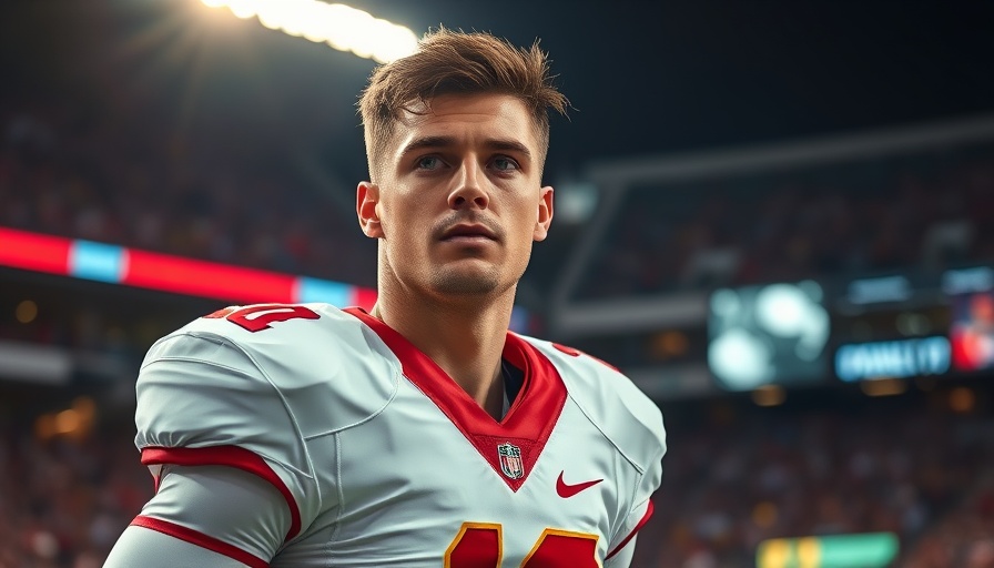 NFL draft rumors focus on football player close-up during game.