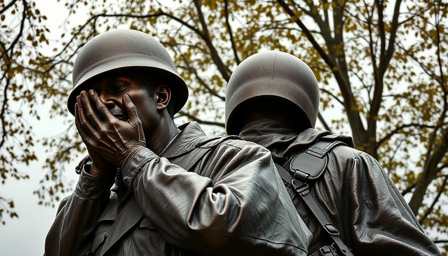 San Antonio local news: bronze soldier statue with emotional expression.