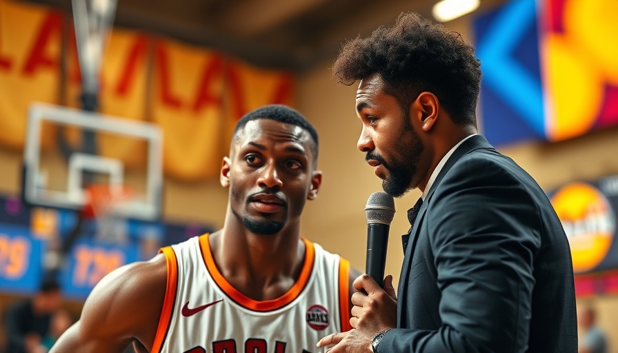 Focused player and animated commentator discussing NBA playoffs home-court advantage.