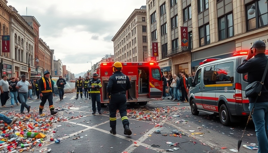 Liverpool soccer fans injured during parade incident, emergency response scene.
