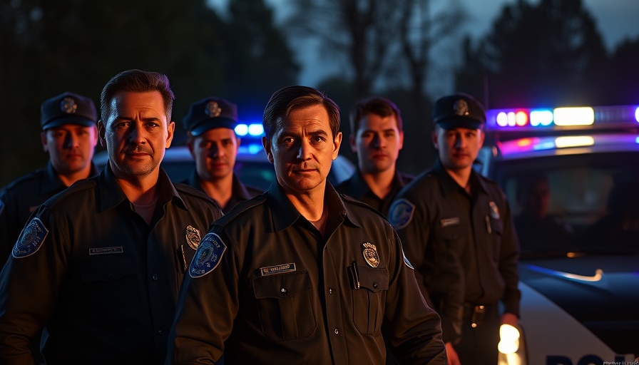 Police responding to mass shooting in South Carolina at night.