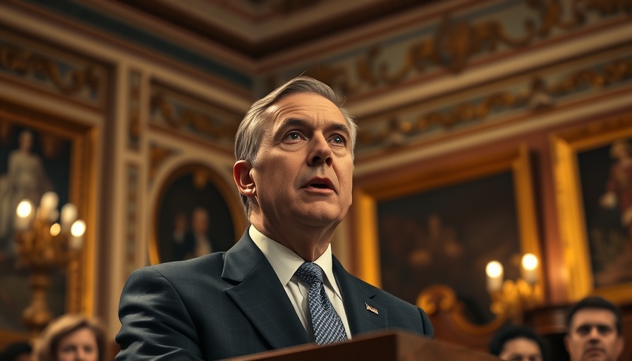Political figure addressing new international sanctions on Russia.