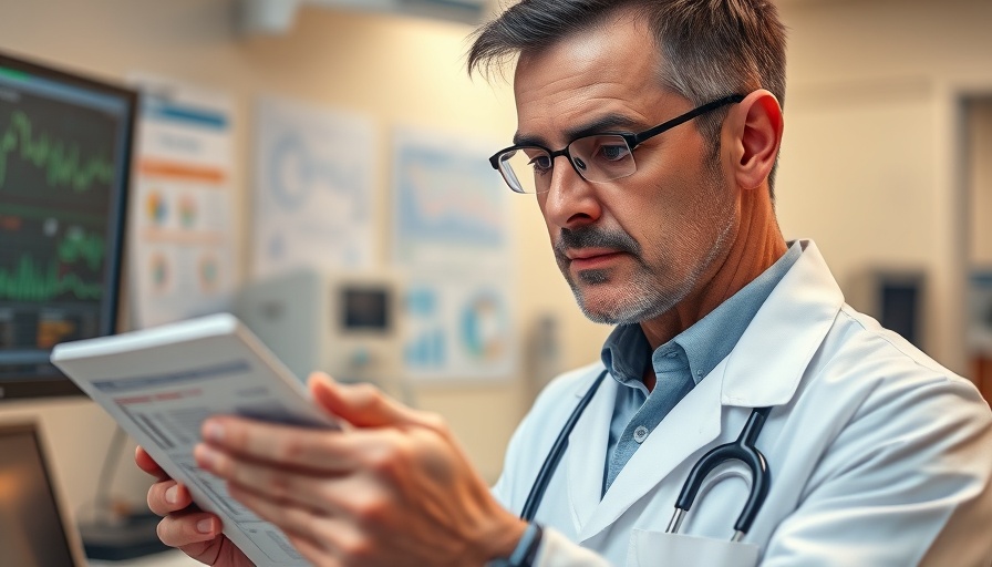 Cardiovascular Disease Guidelines depicted with a medical professional analyzing data in a hospital.