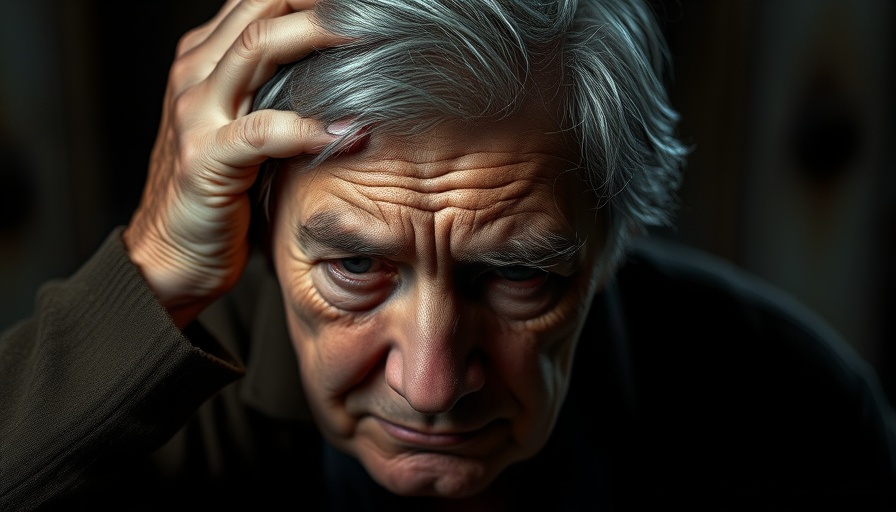 Elderly man holding head, signaling ministroke effects and prevention.