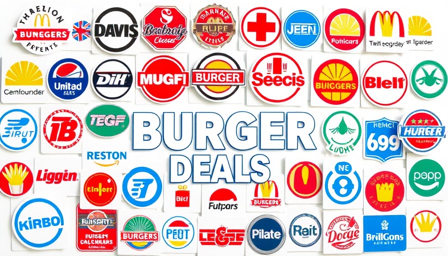 National Burger Day Deals San Antonio promotional collage with restaurant logos.