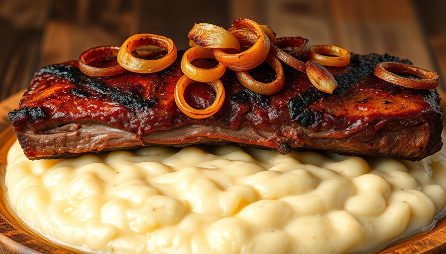 Gourmet beef ribs on grits dish illustrating Dallas restaurant closures scene.
