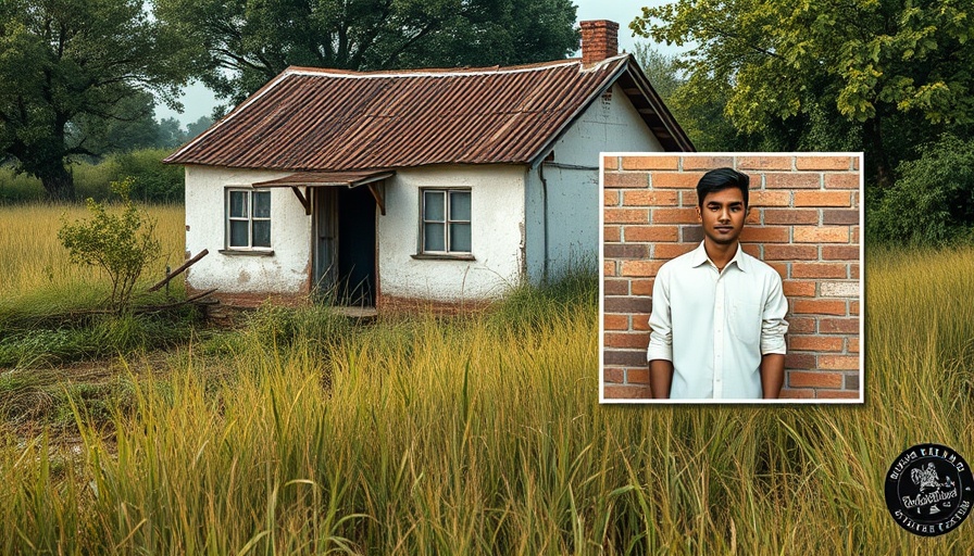 San Antonio crime reports: rural house setting with inset brick wall portrait.