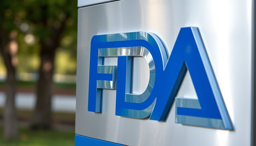 Close-up of FDA logo and emblem on an outdoor sign representing health and wellness.