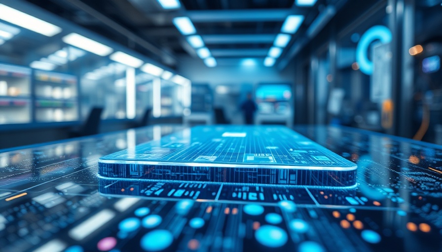 Futuristic metasurface technology with holographic layers in a lab.