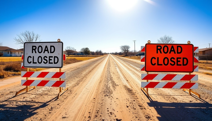 San Antonio elections news: road closure and construction scene.