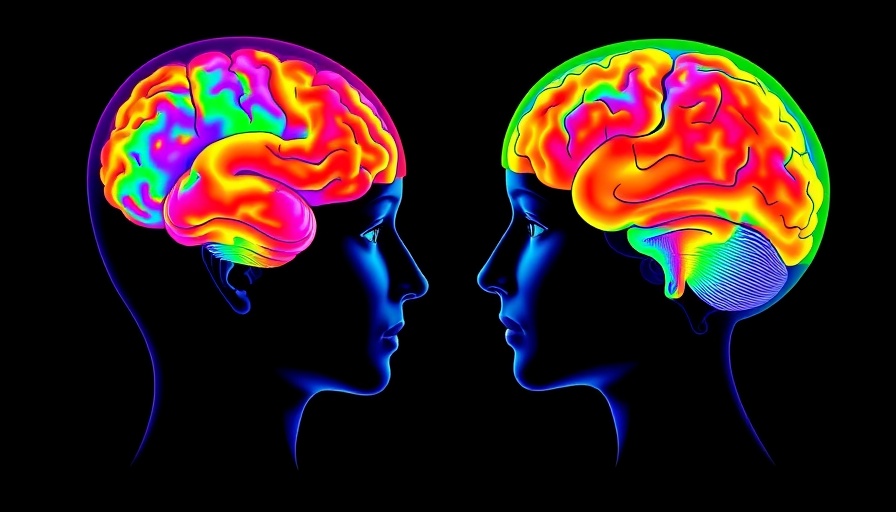 Brain scans highlighting activity differences in men and women.