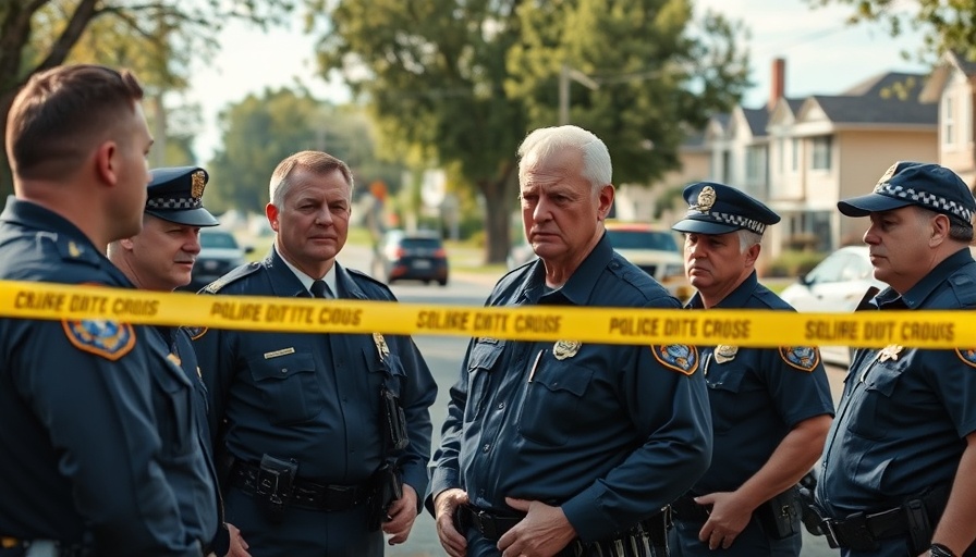Police team examines scene highlighting mental health impacts on public safety.