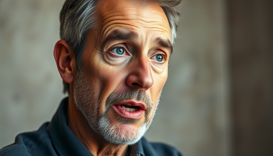Man discussing zinc deficiency solutions in a studio, lifelike.