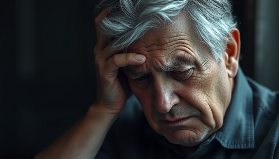 Elderly man expressing pain, highlighting mini-stroke consequences.