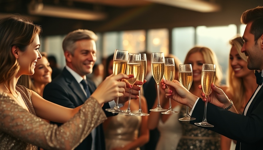 San Antonio dining celebration with champagne toast.