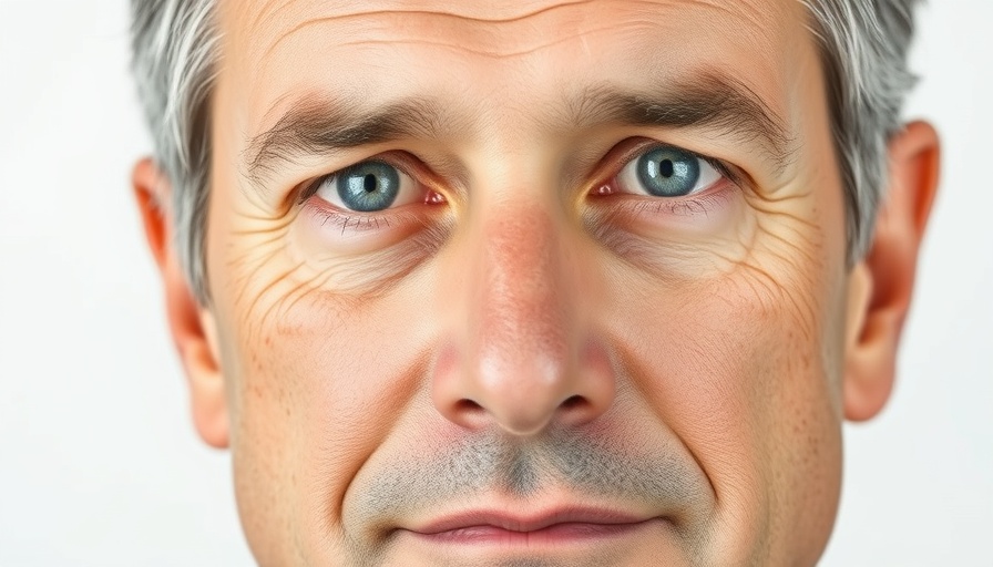 Close-up of middle-aged man with neutral expression in plain white background.