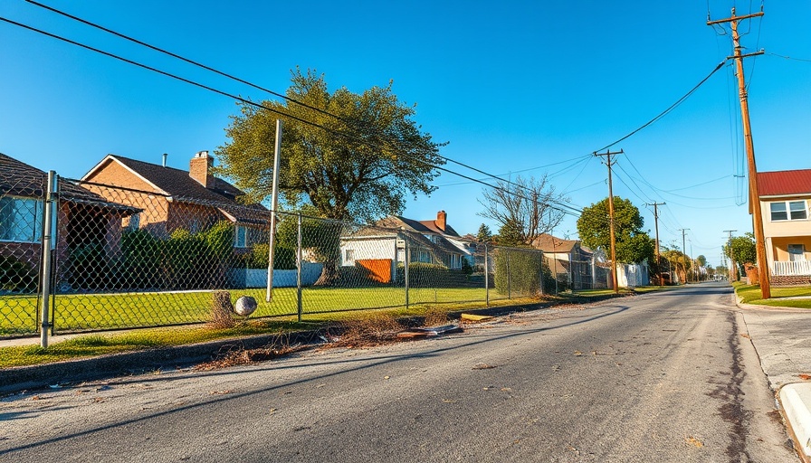 San Antonio traffic news: debris and damaged fence along suburban road.