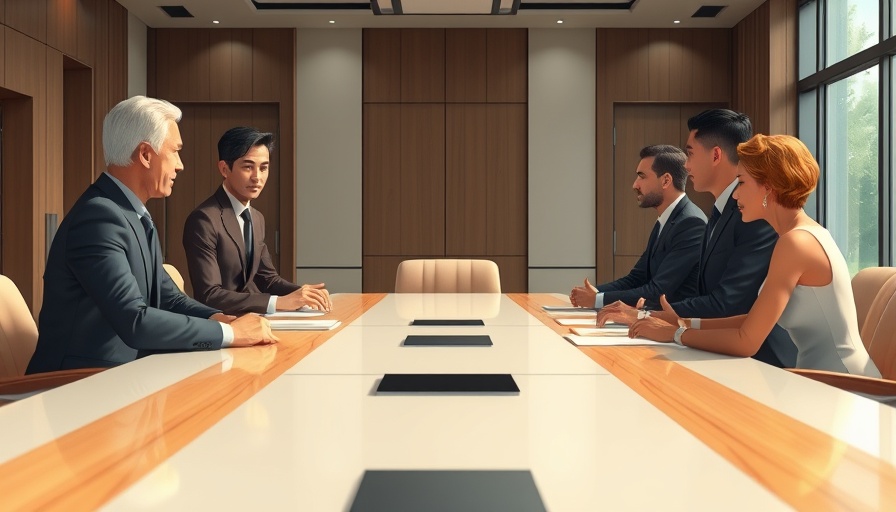 Animated diplomatic meeting scene depicting U.S.-India relations.