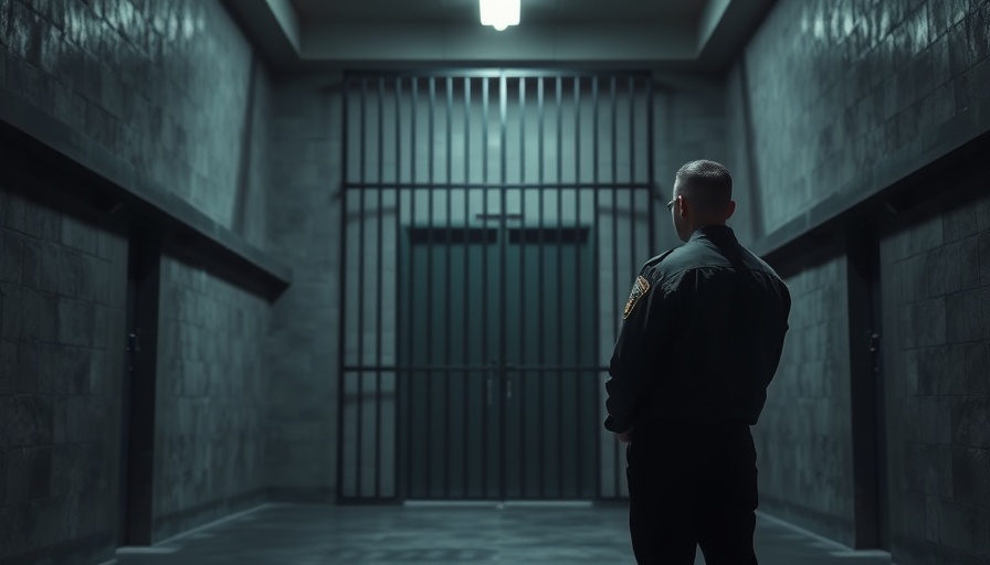 Armed guard in a secure prison facility related to Interpol red notice abuse.