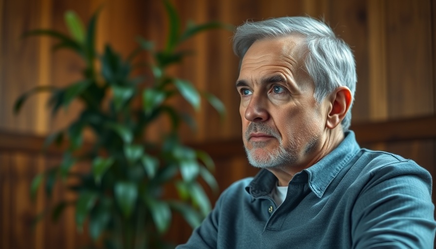 Middle-aged man with thoughtful expression indoors, Larry Hoover commuted sentence context.