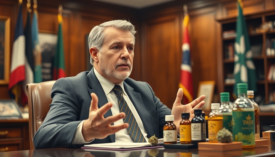 Middle-aged man discussing THC-linked schizophrenia risks, Texas.
