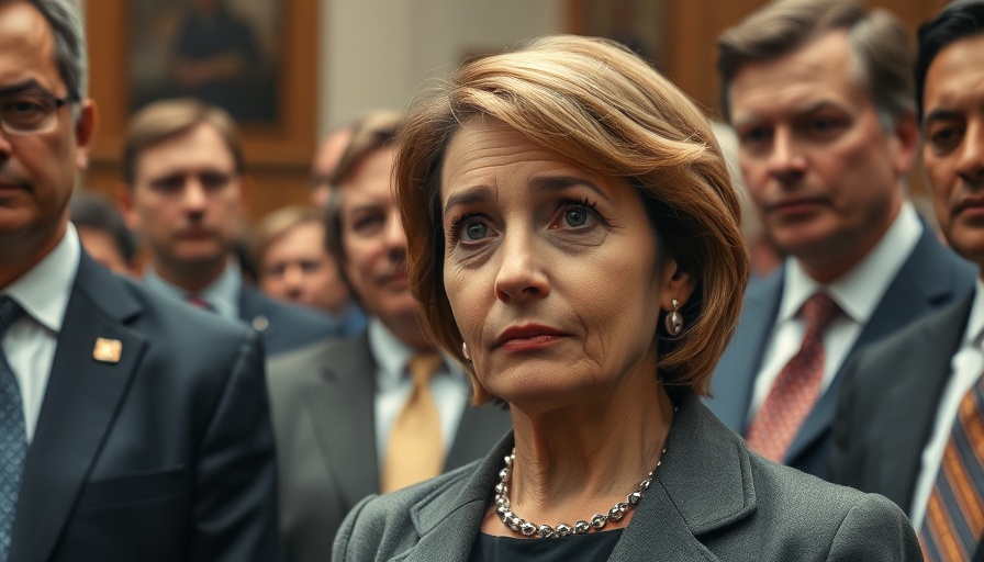 Concerned woman in a formal setting, highlighting lack of spending transparency at HHS.