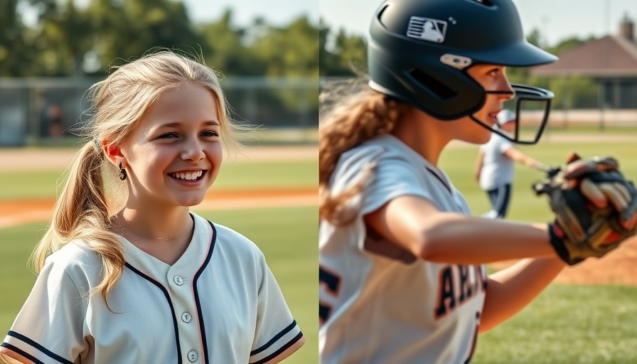 NCAA softball player analyzing a play with a fielding player in action.