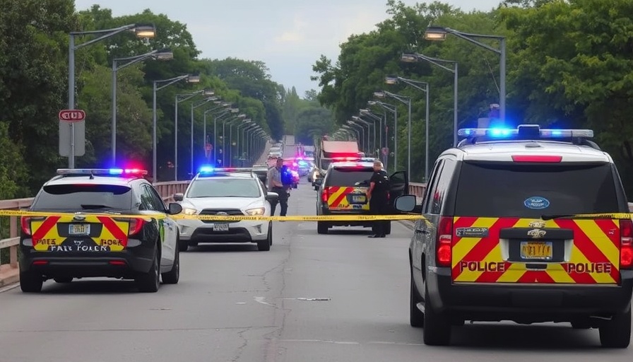 Police investigation scene on bridge in San Antonio local news.