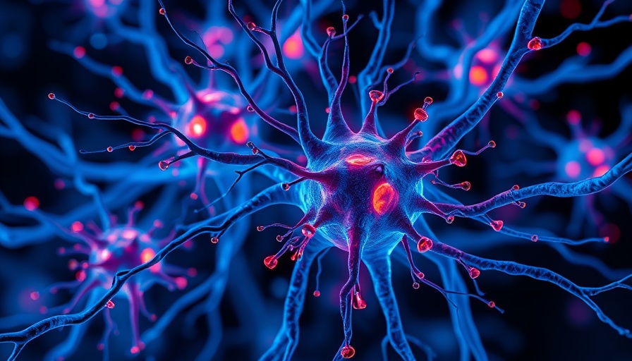 Illustration of nerve cells showing weight regulation function.