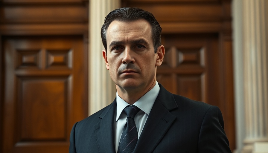 Man in a suit with a neutral expression in an official setting.