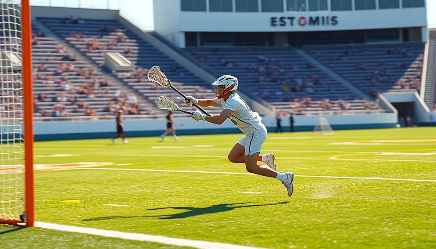 Exciting lacrosse goal scored on a vibrant field, unrelated to NFL news.
